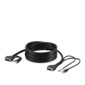 TAA DVI/USB/AUD SKVM CBL, DVI-D M/M; USB A/B, 6', Black, hi-res